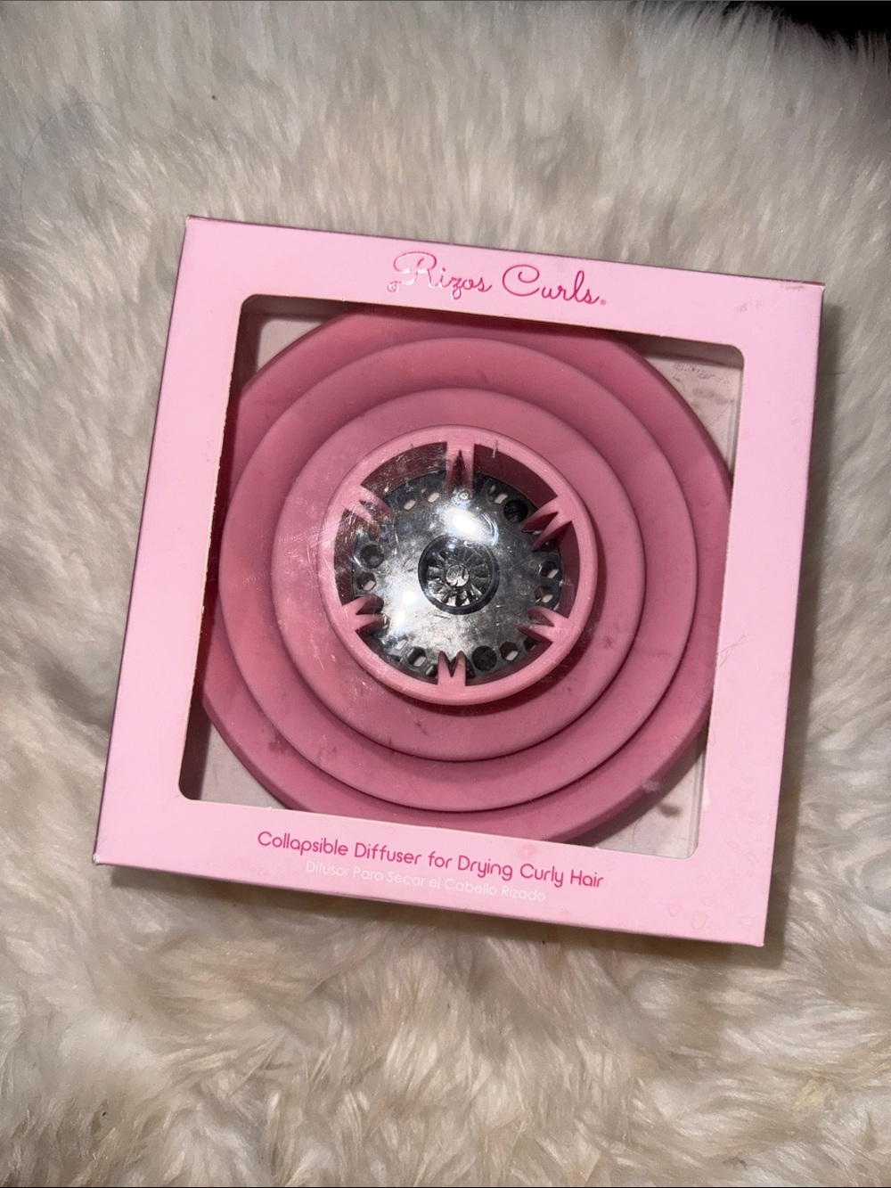 Pink Collapsible Diffuser for Curly Hair